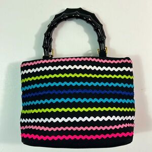 Vintage rick-rack canvas bag, VGVC